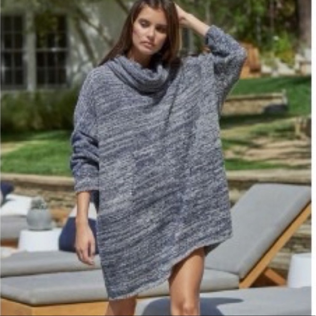 Barefoot Dreams Cozy Chic Funnel Neck Tunic Top